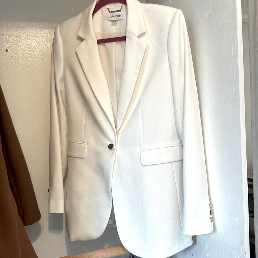 Fairly New -White Blazer Calvin Klein
